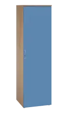 LE TR - 525 skříň léková s trezorem, pravá, korpus dub bardolino, dvířka pastelově modrá